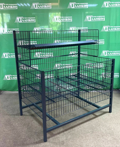 Стол промо сетчатый для распродаж с надстройкой торговый накопитель купить в магазине торгового оборудования в Петербурге Стол промо сетчатый для распродаж с надстройкой торговый накопитель купить в магазине торгового оборудования в Петербурге